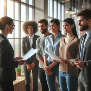 Diverse candidates at Interview